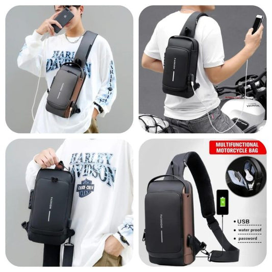 Chest Bag Multifunction Crossbody Sport Running Travel Sling Pack Anti-Theft For Unisex (random Color)