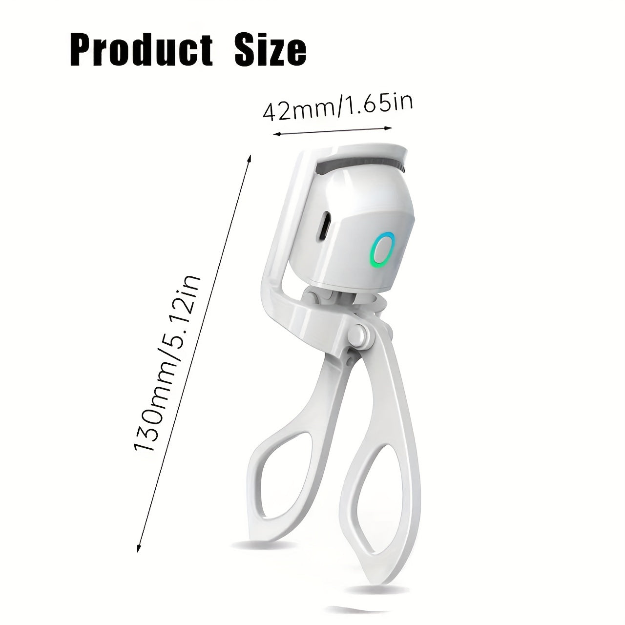 White grooming tool with measurements 